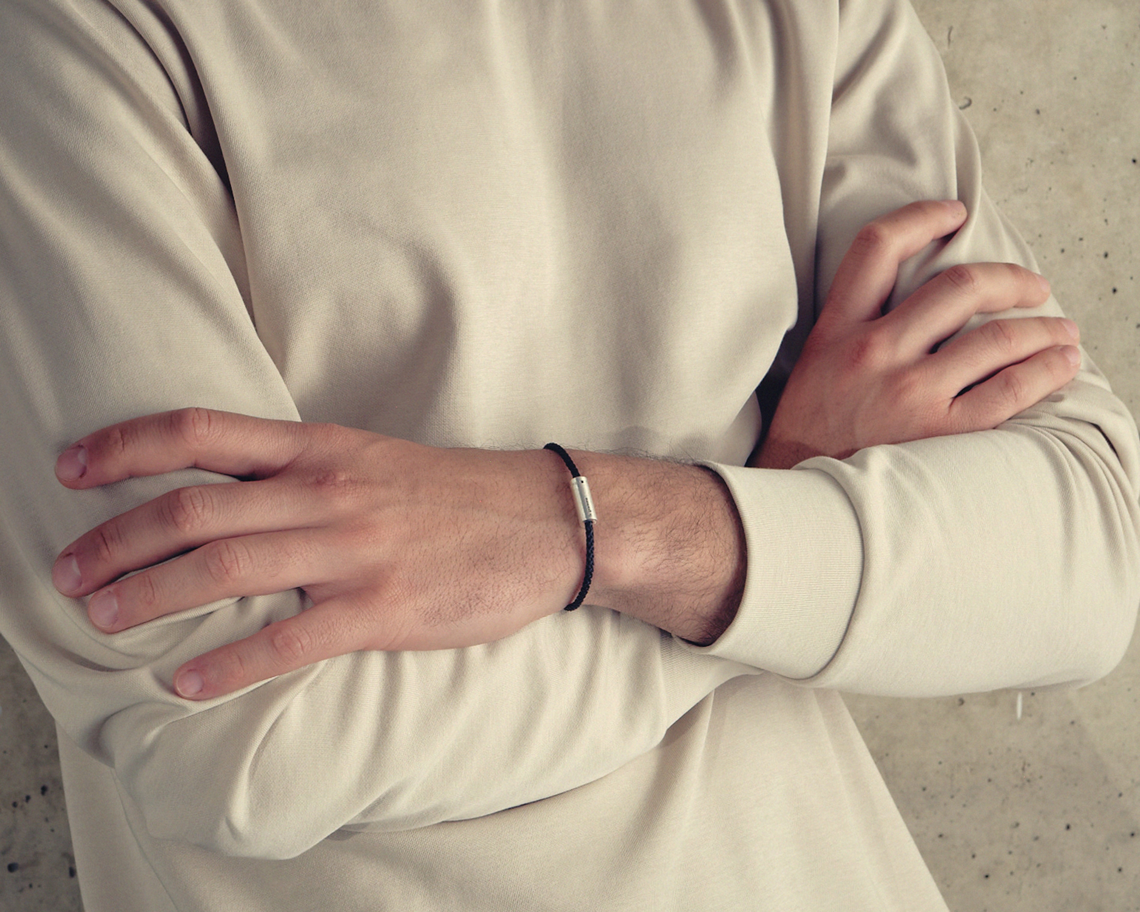 le-gramme-bracelet-c-ble-nato-noir-le-7g-fermoir-argent-925 image 3
