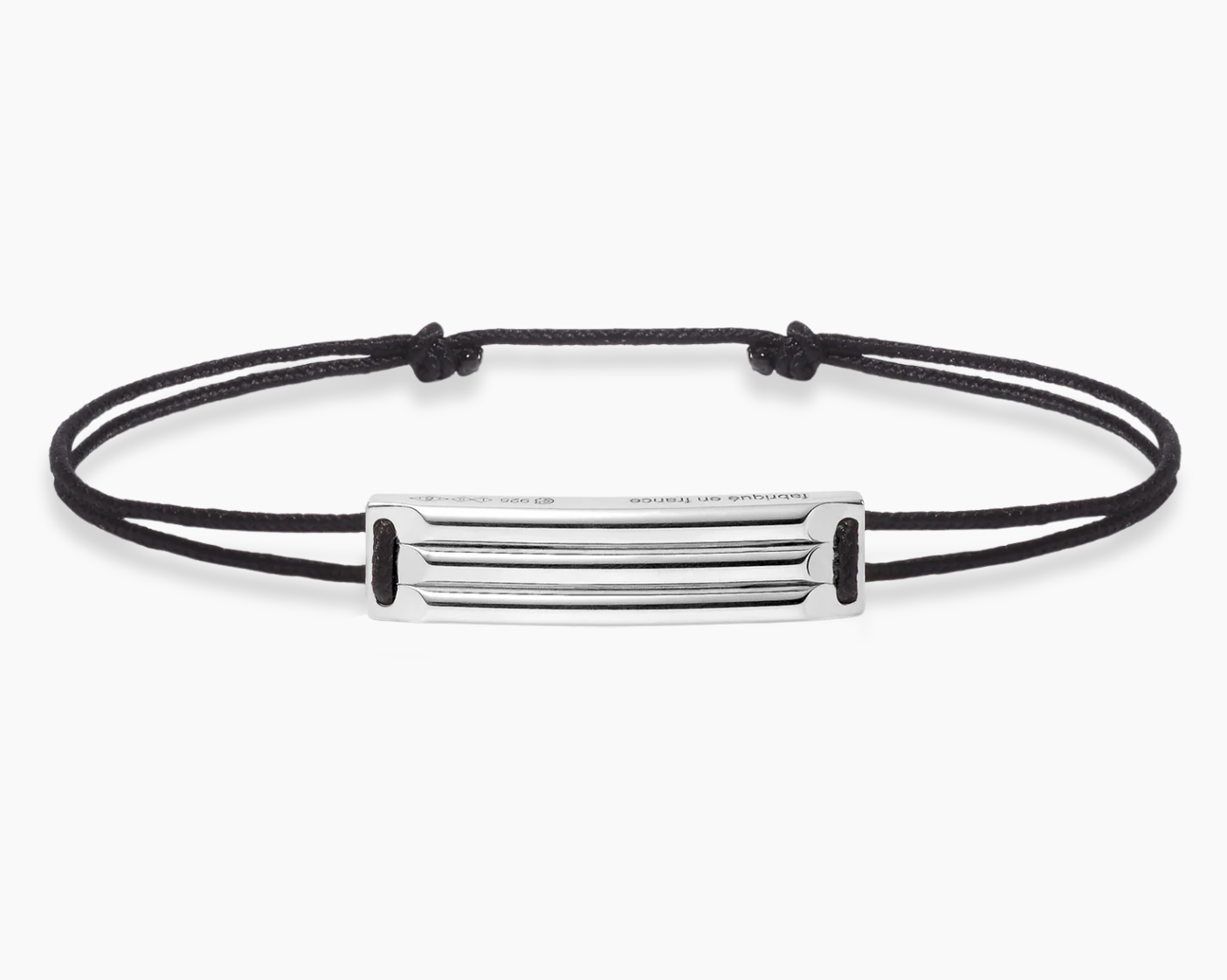 le-gramme-bracelet-cordon-noir-godron-le-5g image 1