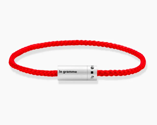 le-gramme-bracelet-c-ble-nato-rouge-le-7g-fermoir-argent image 1