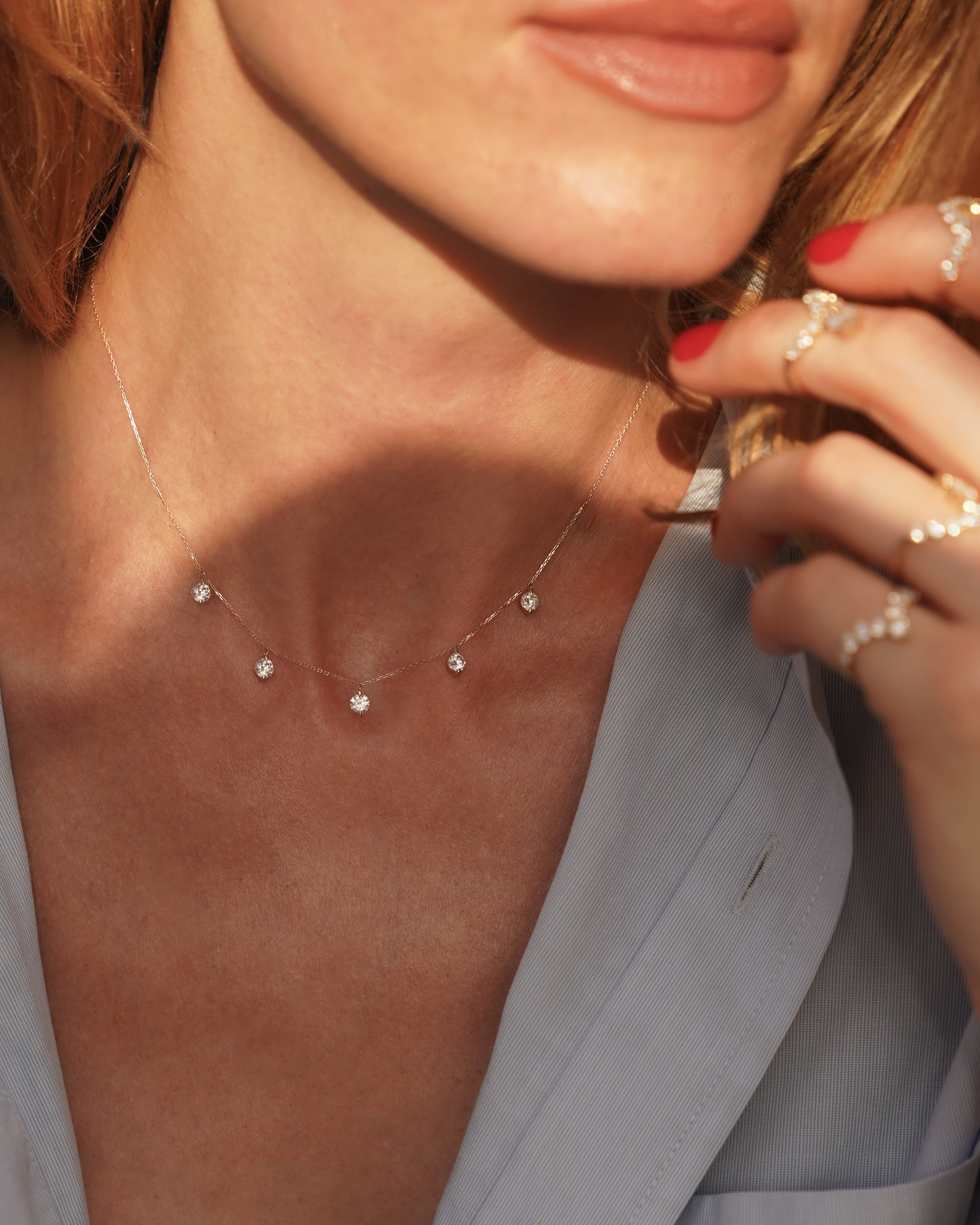 pers-e-paris-collier-bridal-cinq-diamants-collier-or-9-carats-diamants-de-labora image 2