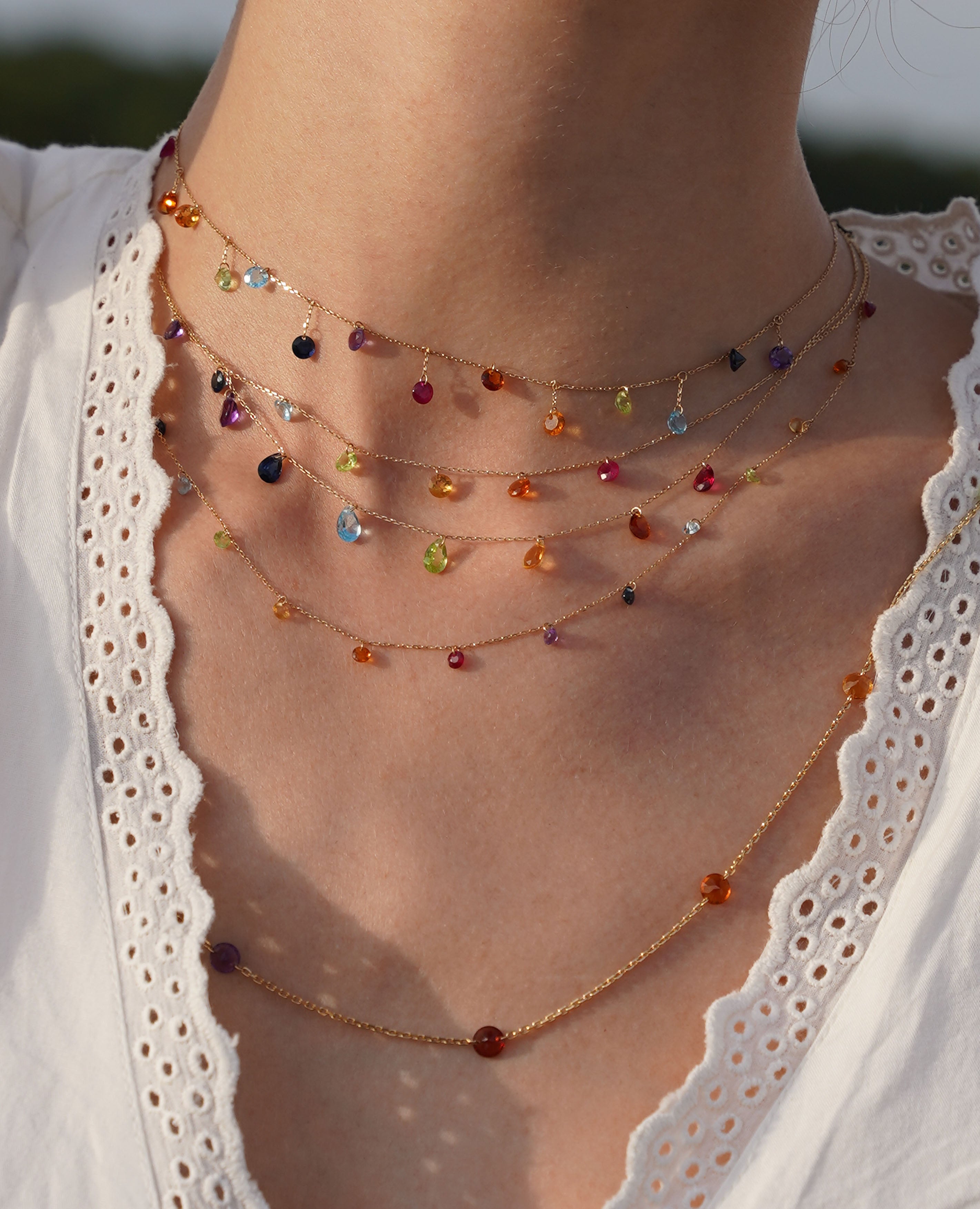 pers-e-paris-collier-chakras-sept-pierres-poire-or-18-carats image 3