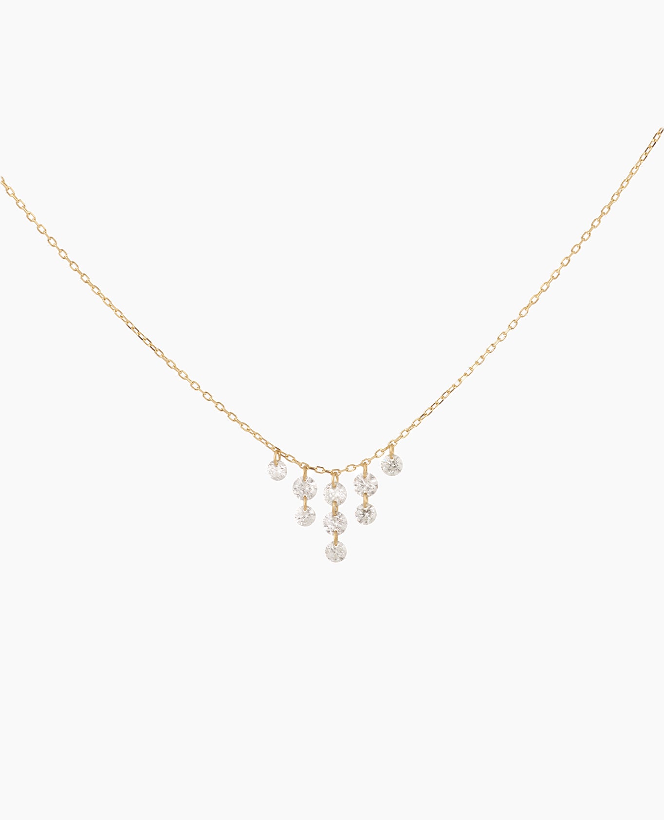 pers-e-paris-collier-dana-neuf-diamants-triangle-en-or-18-carats image 1