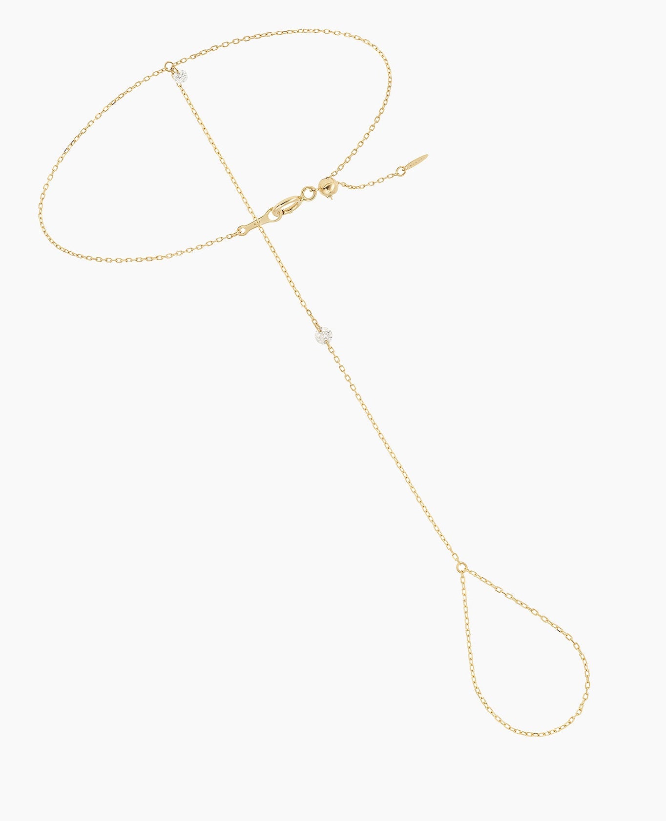 pers-e-paris-bracelet-de-main-dana-deux-diamants-or-18-carats-ajustable image 1