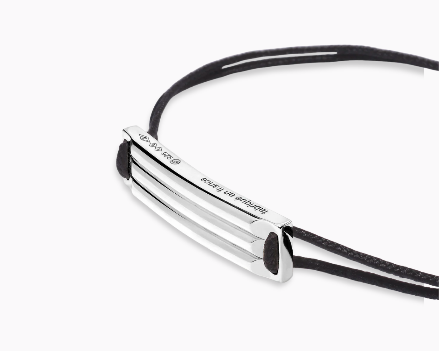 le-gramme-bracelet-cordon-noir-godron-le-5g image 4