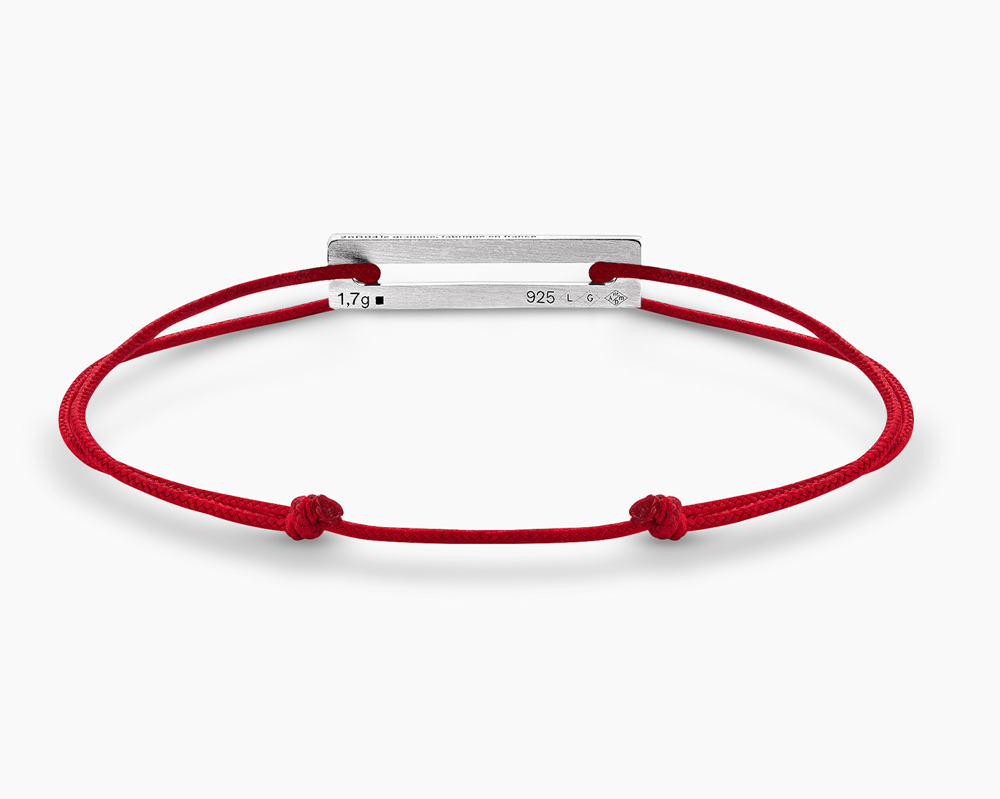 le-gramme-bracelet-cordon-rouge-perfor-le-1-7g-argent-7g image 2