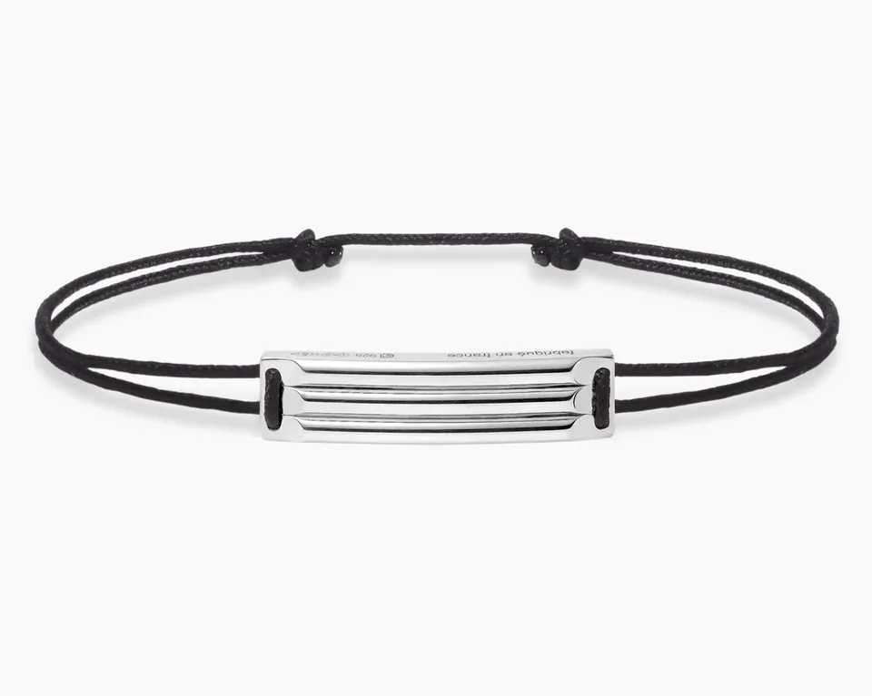le-gramme-bracelet-cordon-noir-godron-le-5g image 1