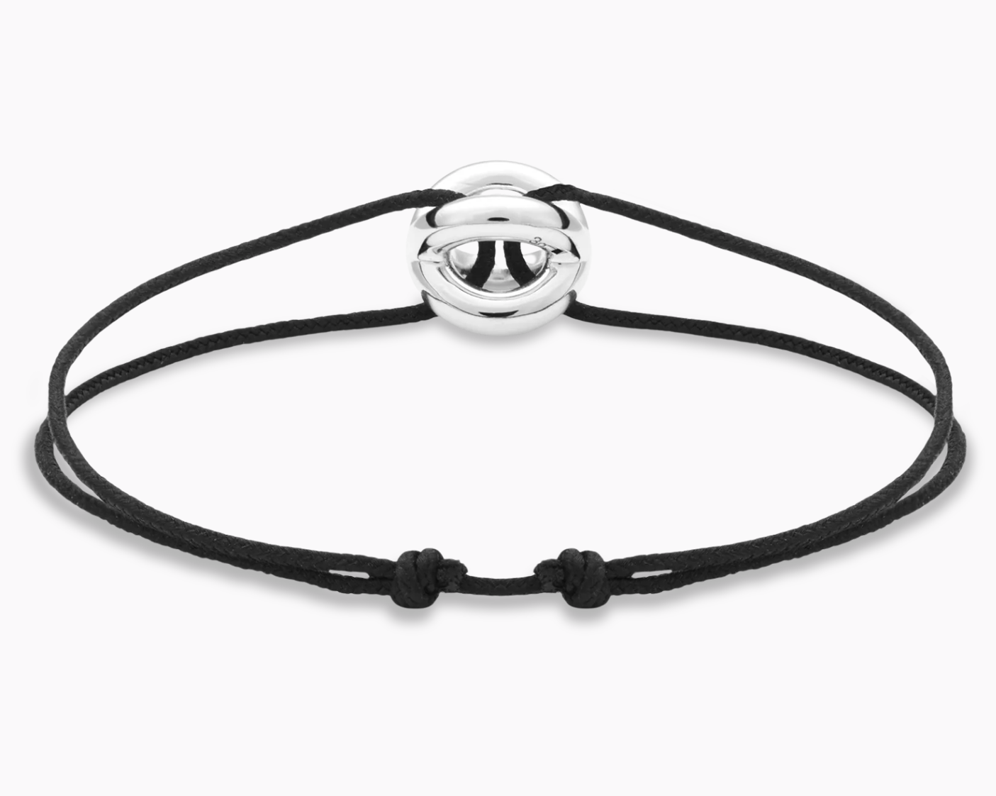 le-gramme-bracelet-cordon-entrelacs-noir-le-3g-argent image 2