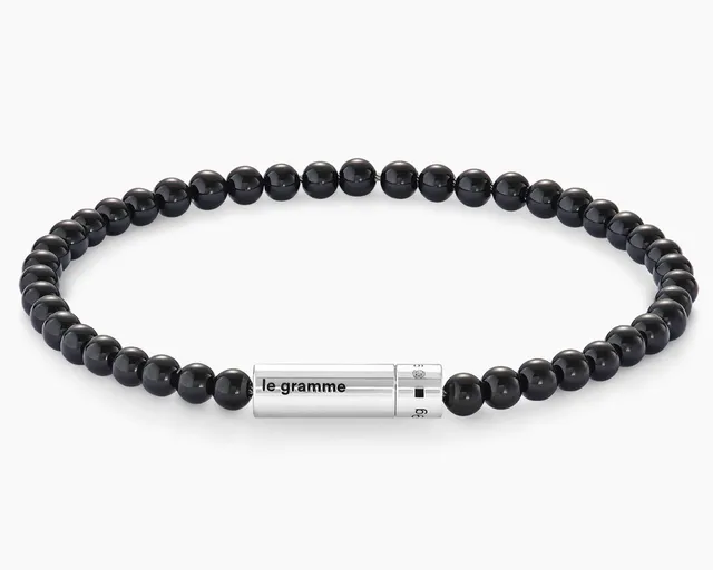 le-gramme-bracelet-beads-onyx-noir-le-9g image 1