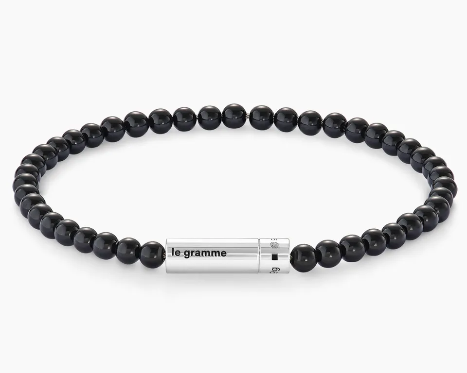 le-gramme-bracelet-beads-onyx-noir-le-9g image 1