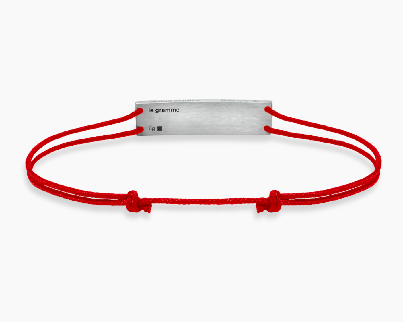 le-gramme-bracelet-cordon-rouge-godron-le-5g image 3