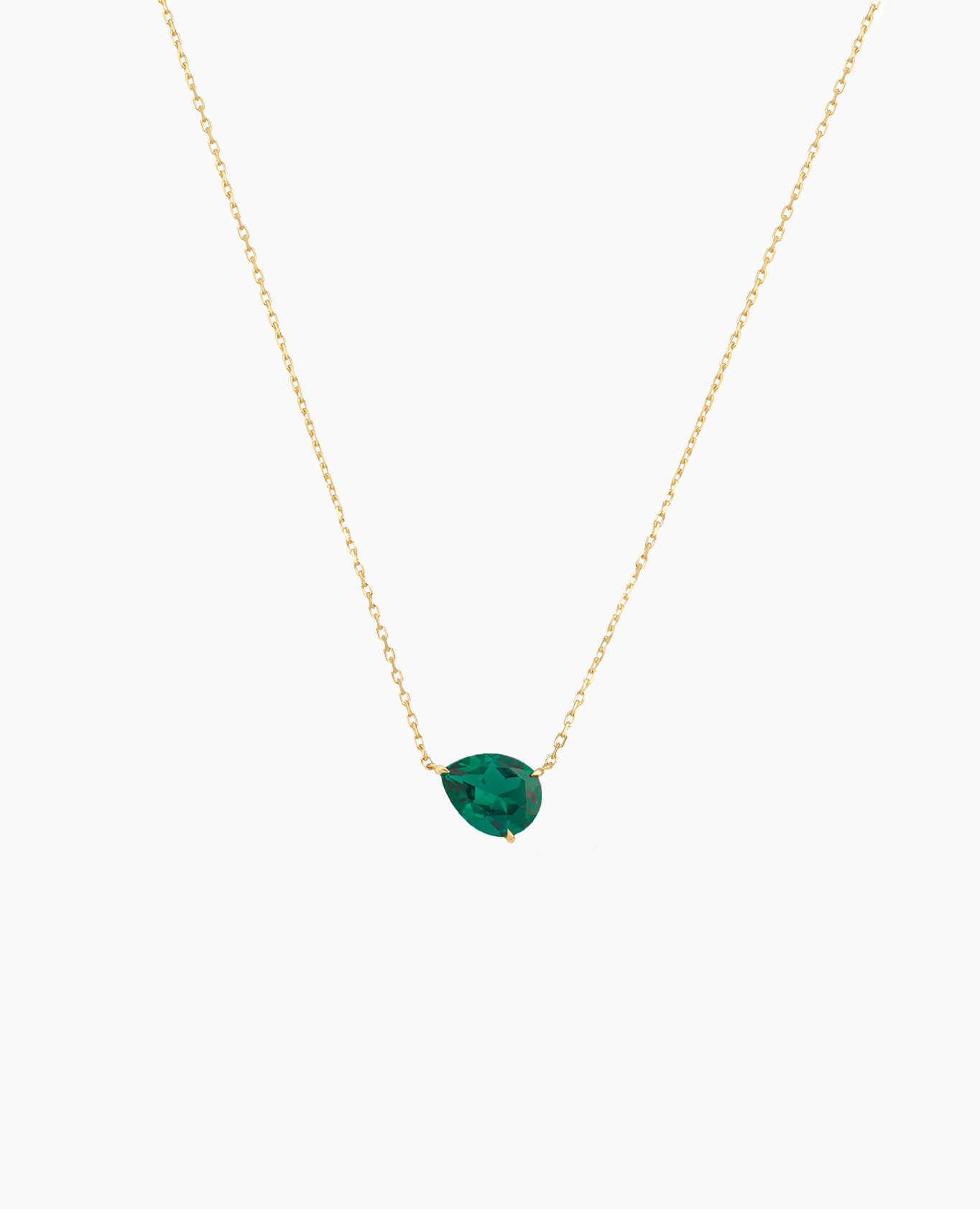 pers-e-paris-collier-iris-meraude-poire-or-9-carats-meraude-laboratoire-1-carat image 1