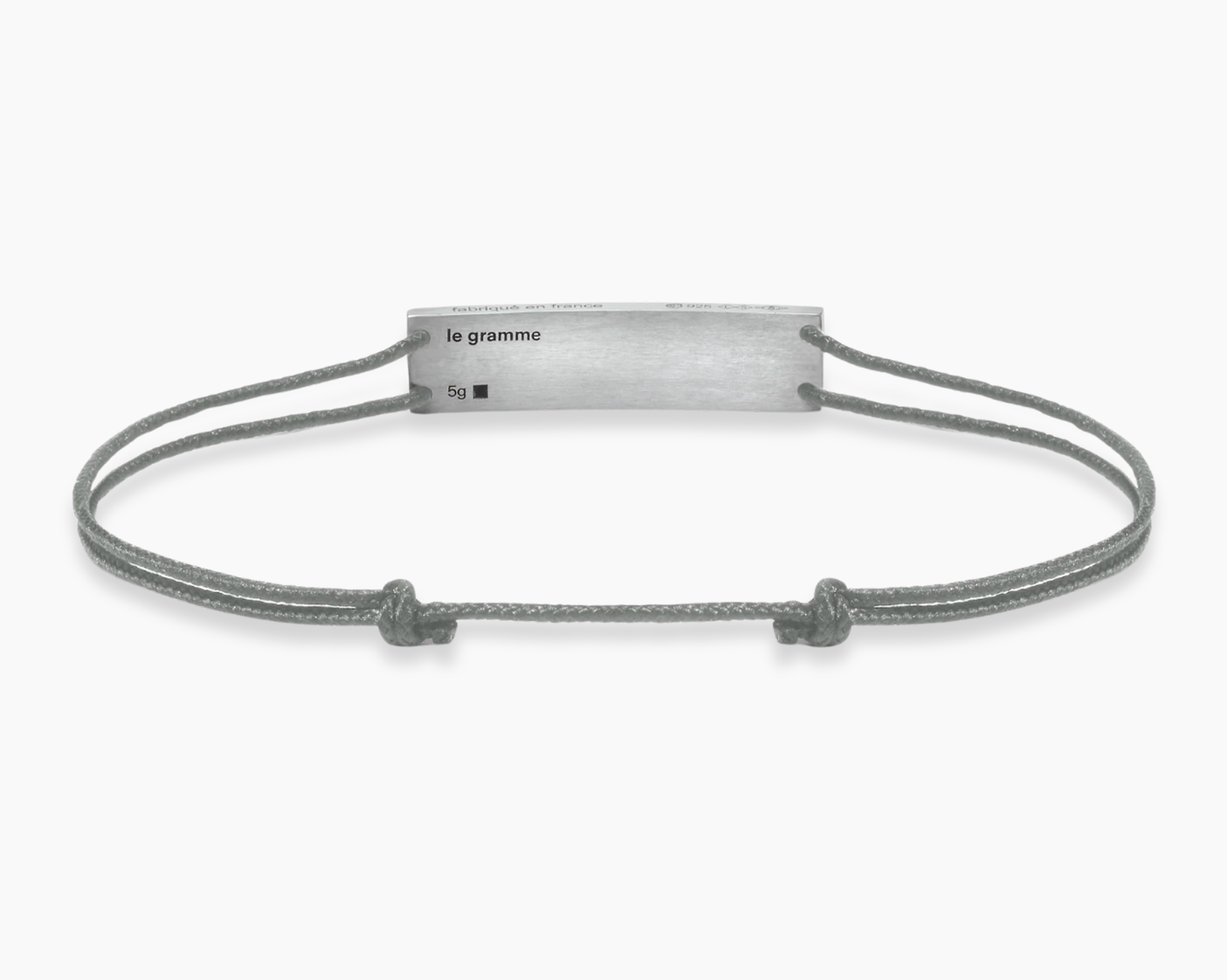 le-gramme-bracelet-cordon-gris-godron-le-5g image 3