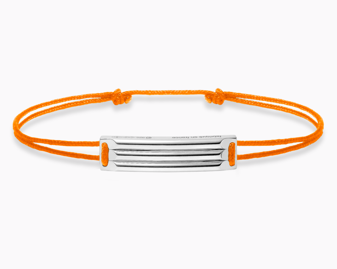 le-gramme-bracelet-cordon-orange-godronn-le-5g image 1