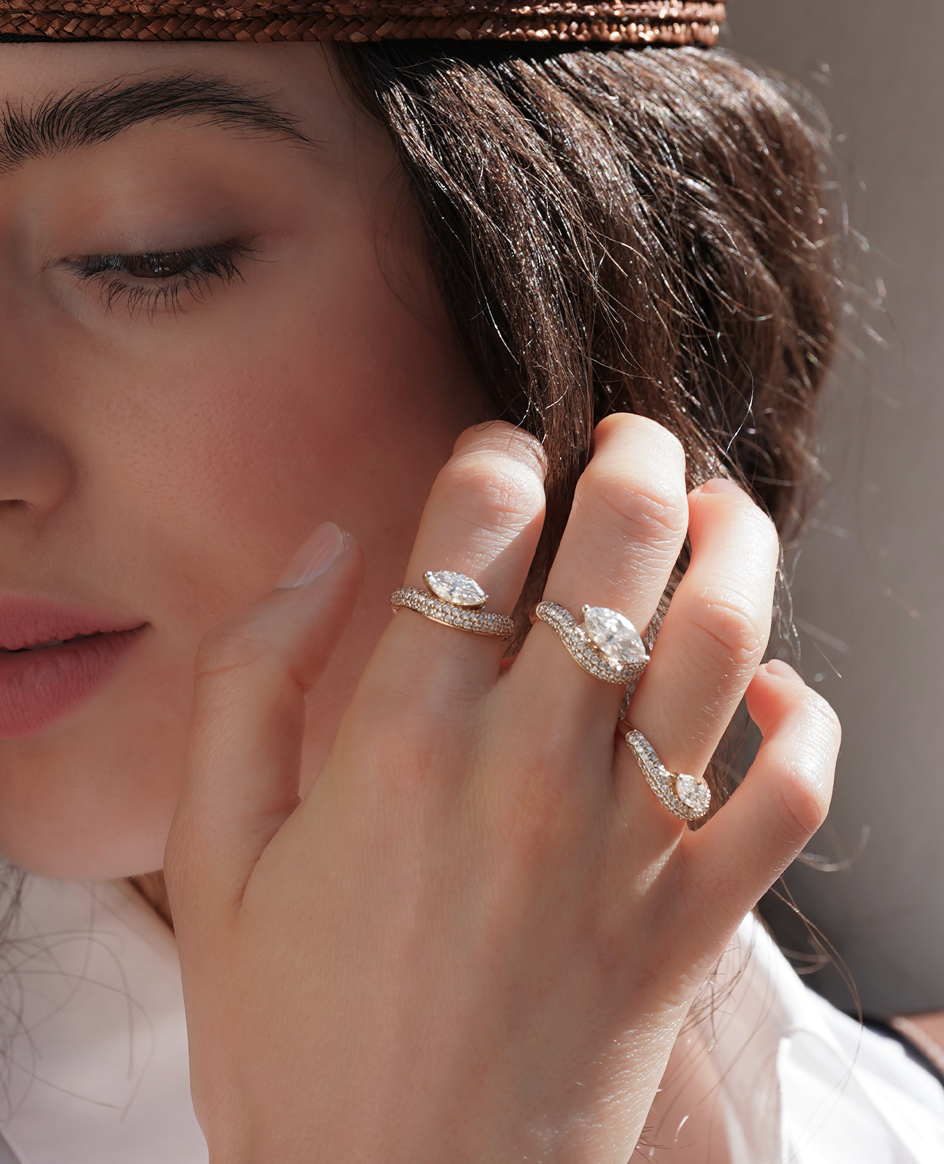 pers-e-paris-wave-marquise-pav-e-bague-or-9-18-carats-diamant-0-5-carat image 2
