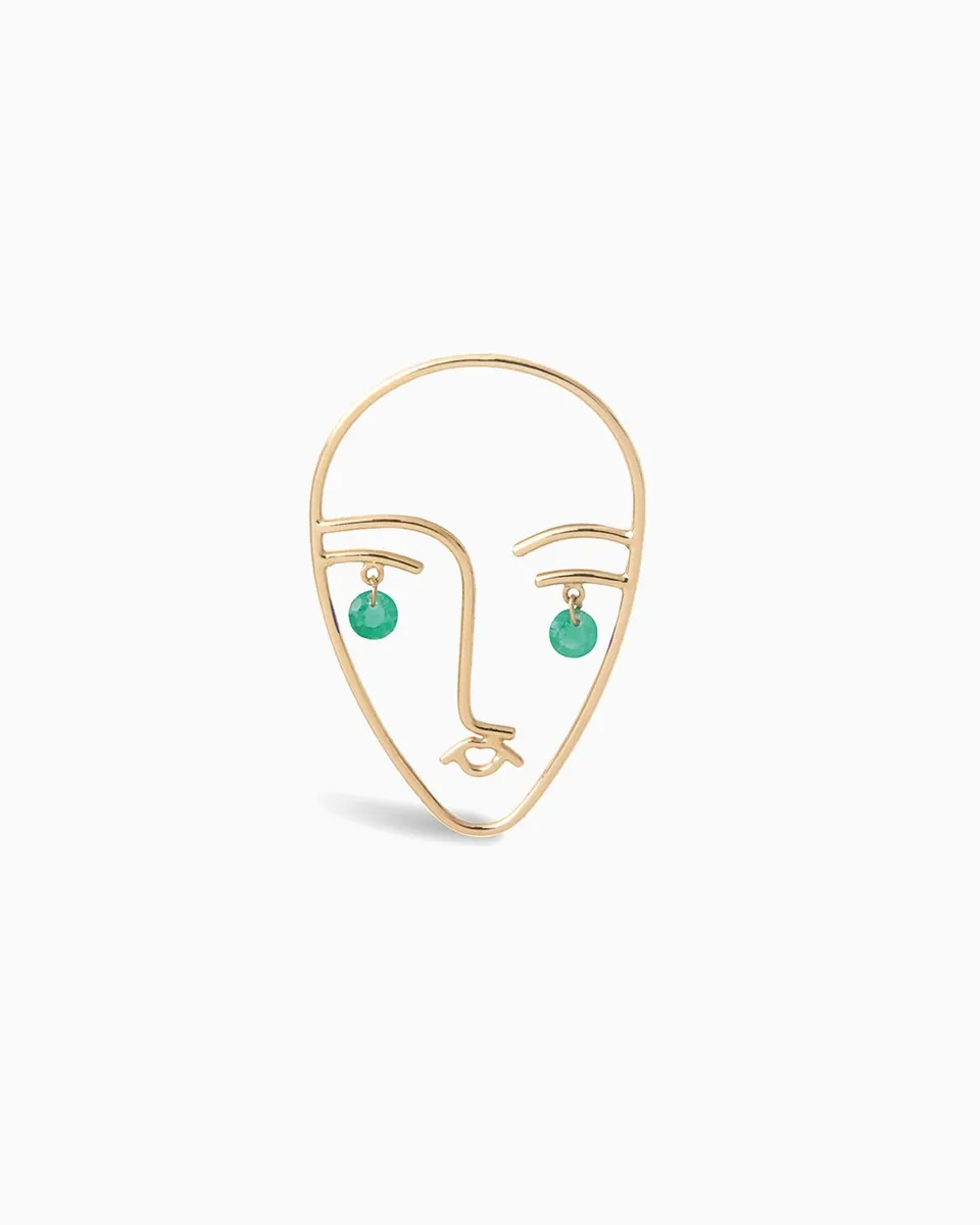 pers-e-paris-boucle-d-oreille-matisse-meraude-face-or-18-carats image 1