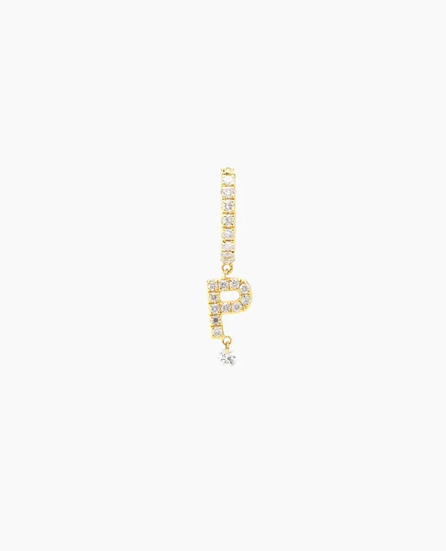 pers-e-paris-piercing-alphabet-pav-or-initiale-diamant-or-gris-18-carats image 1