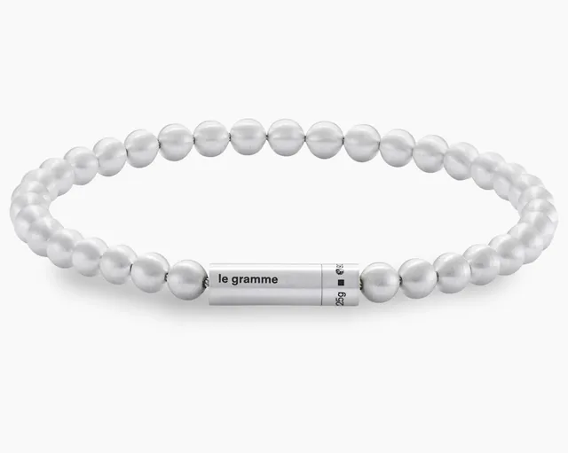 le-gramme-bracelet-beads-le-25g-argent-perles-5-mm-c-ble-1-1-mm image 1