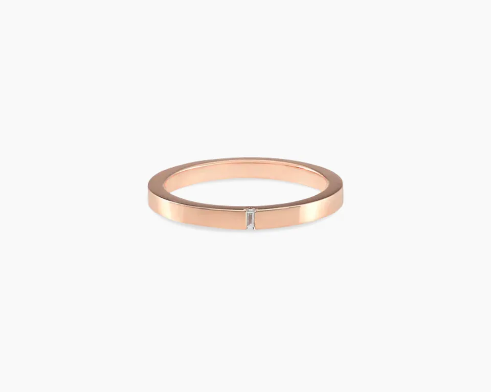 le-gramme-bague-ruban-2mm-la-5g-sertie-diamant-alliance-polie image 1