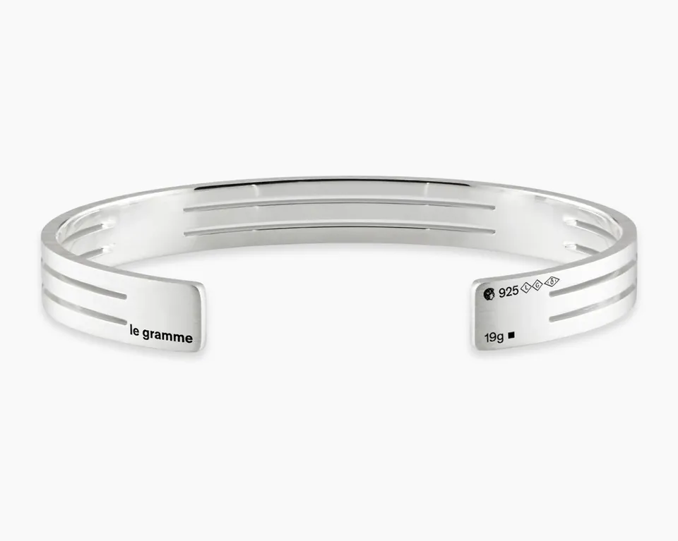 le-gramme-bracelet-ruban-perfor-le-19g-argent-largeur-7-6-mm image 1