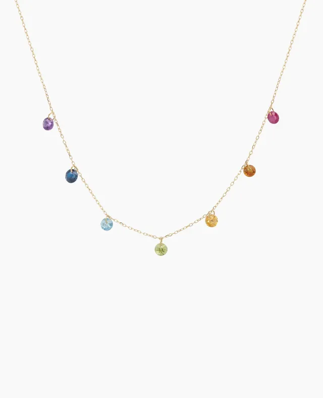 pers-e-paris-collier-sept-chakras-pm-or-18-carats-pierres-fines image 1