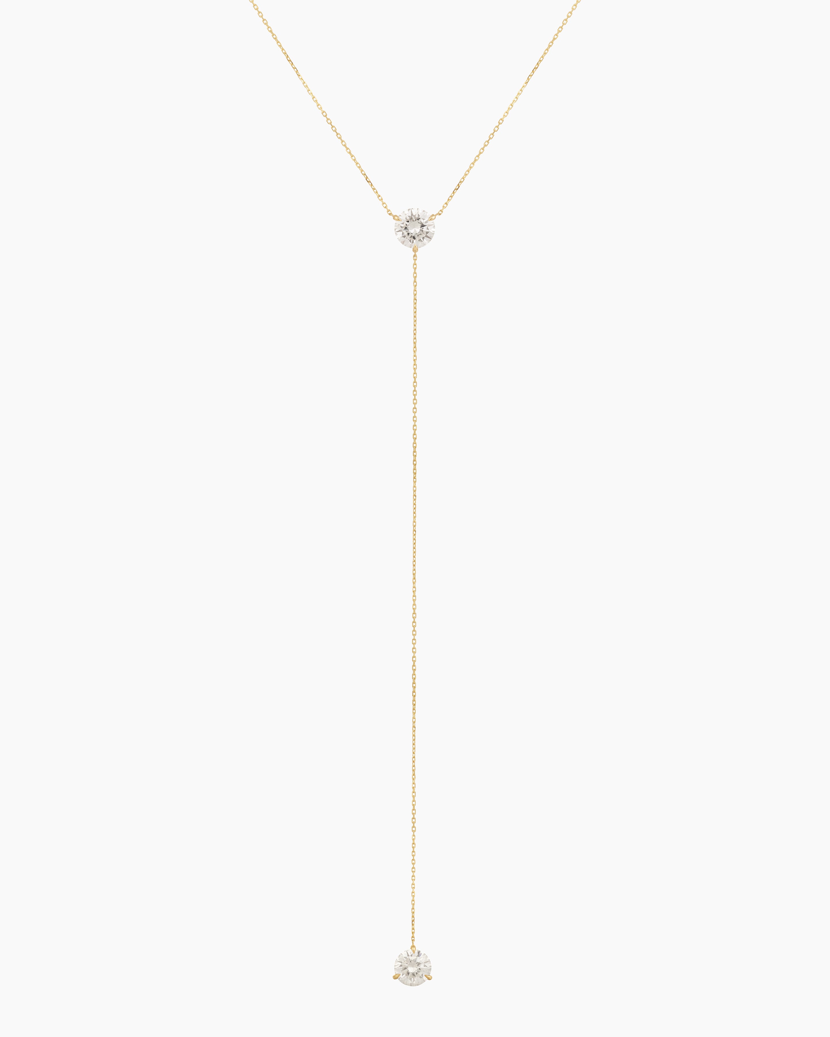 pers-e-paris-collier-cravate-dana-or-9-carats-2-diamants-2-carats image 1