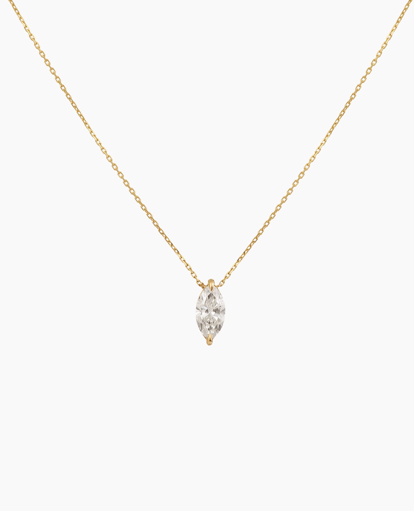 pers-e-paris-collier-marquise-bridal-or-9-carats-diamant-laboratoire image 1