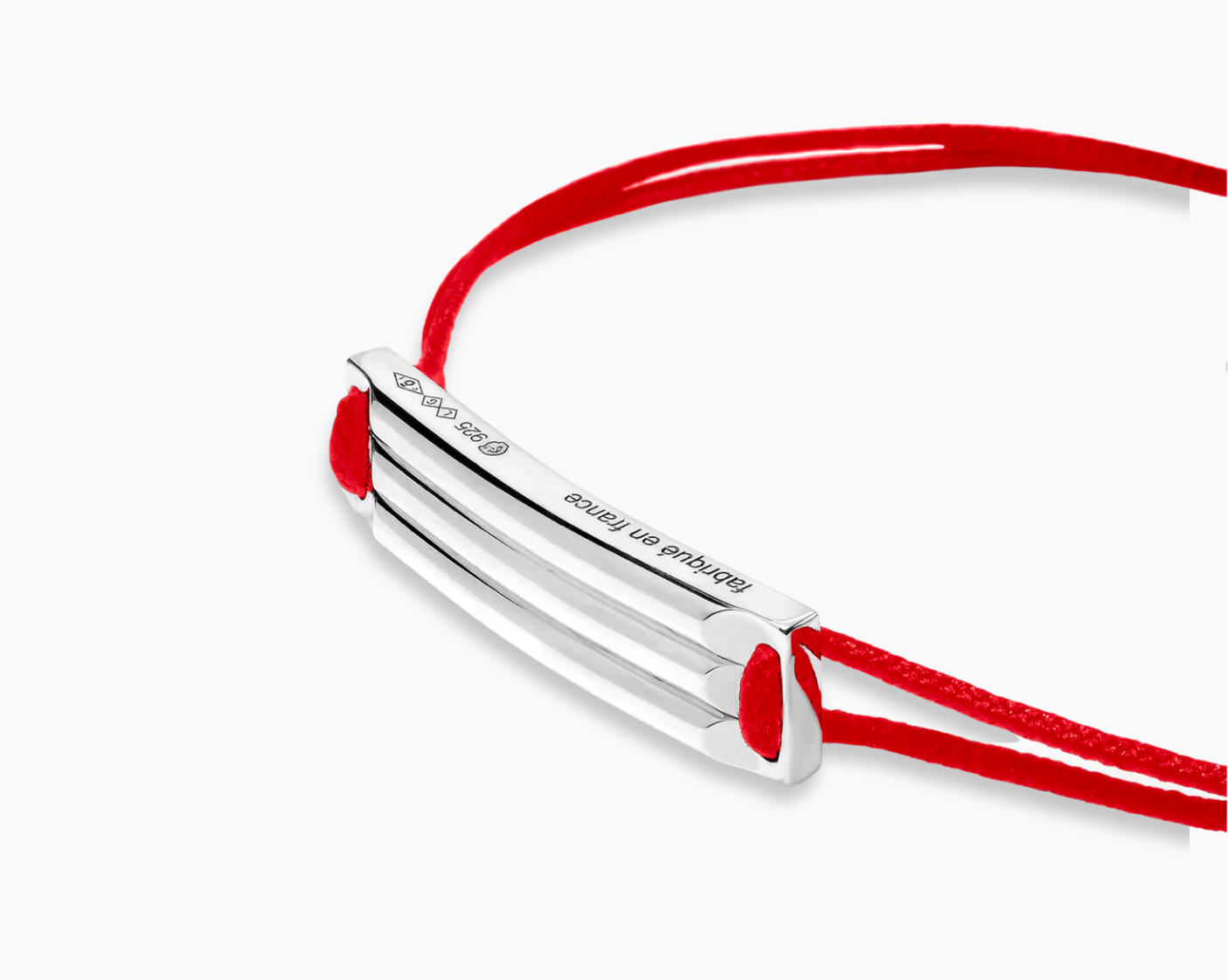 le-gramme-bracelet-cordon-rouge-godron-le-5g image 4