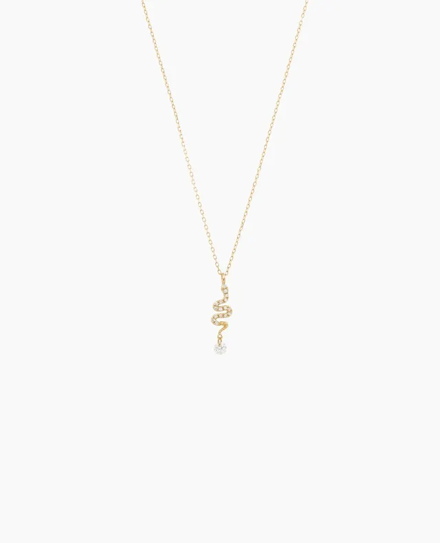 pers-e-paris-collier-s-l-n-serpent-pav-un-diamant-or-et-diamants image 1