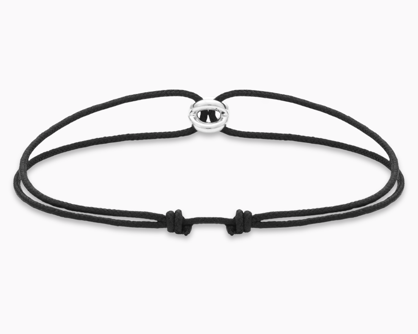 le-gramme-bracelet-cordon-entrelacs-noir-le-1g-argent image 2