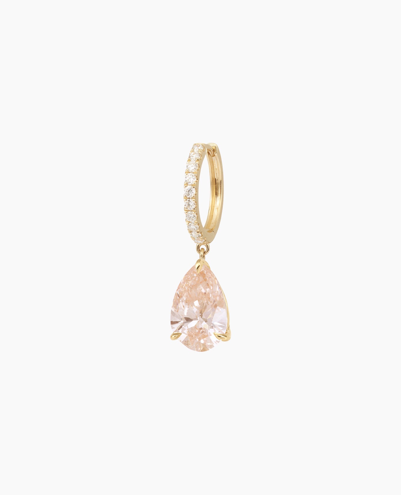 pers-e-paris-mono-boucle-cr-ole-iris-diamant-rose-or-9-carats-1-22-carat image 1