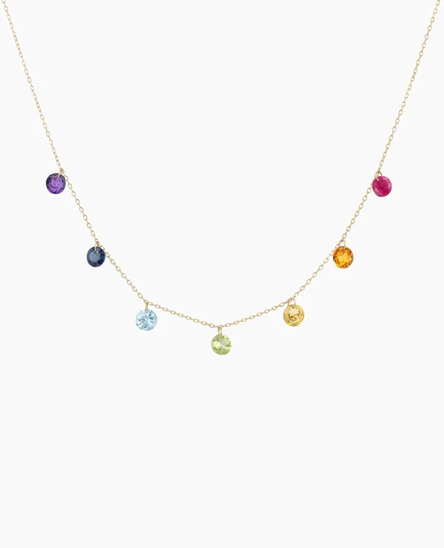 pers-e-paris-collier-sept-chakras-gm-or-18-carats-et-7-pierres-fines image 1