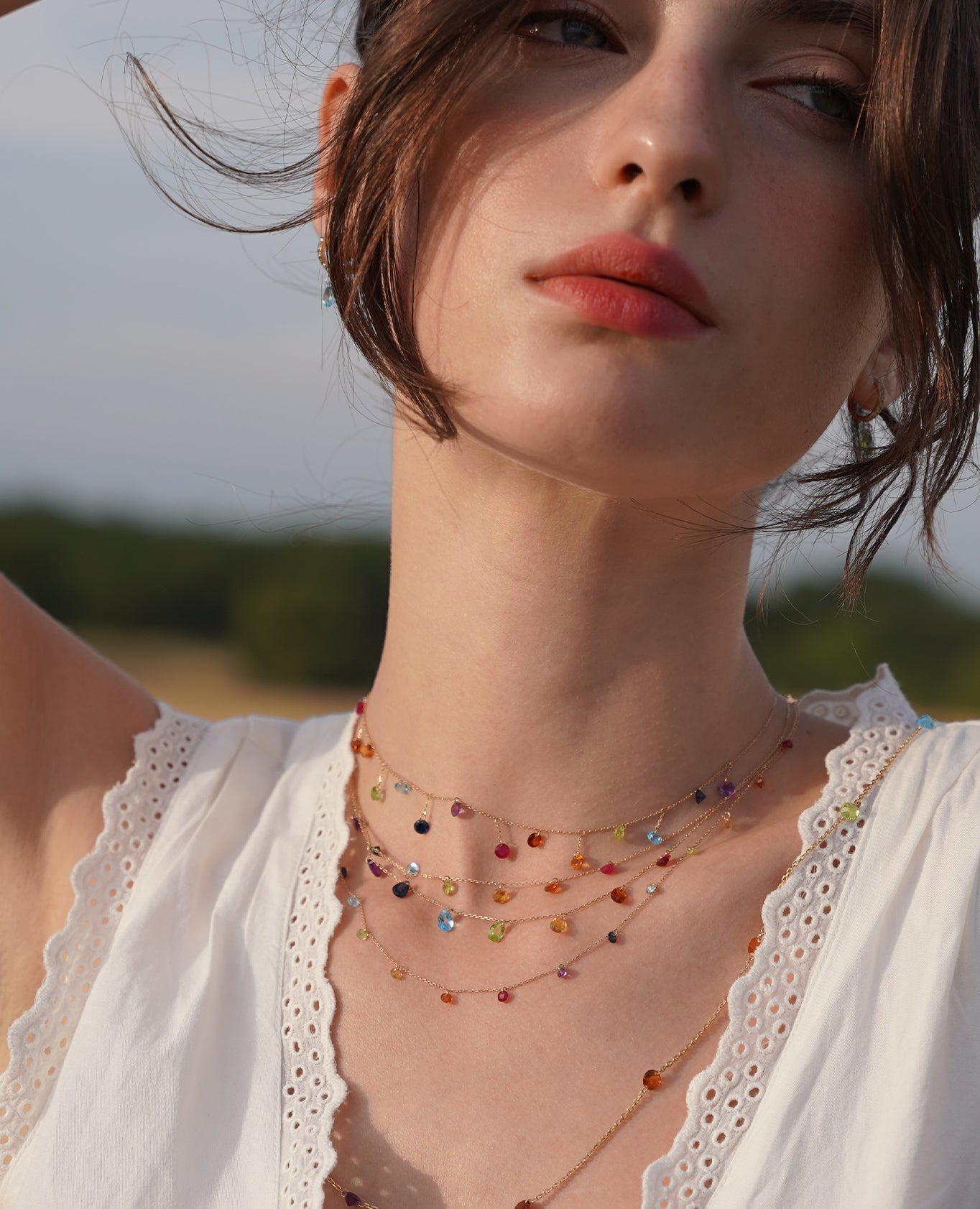pers-e-paris-collier-chakras-sept-pierres-poire-or-18-carats image 2