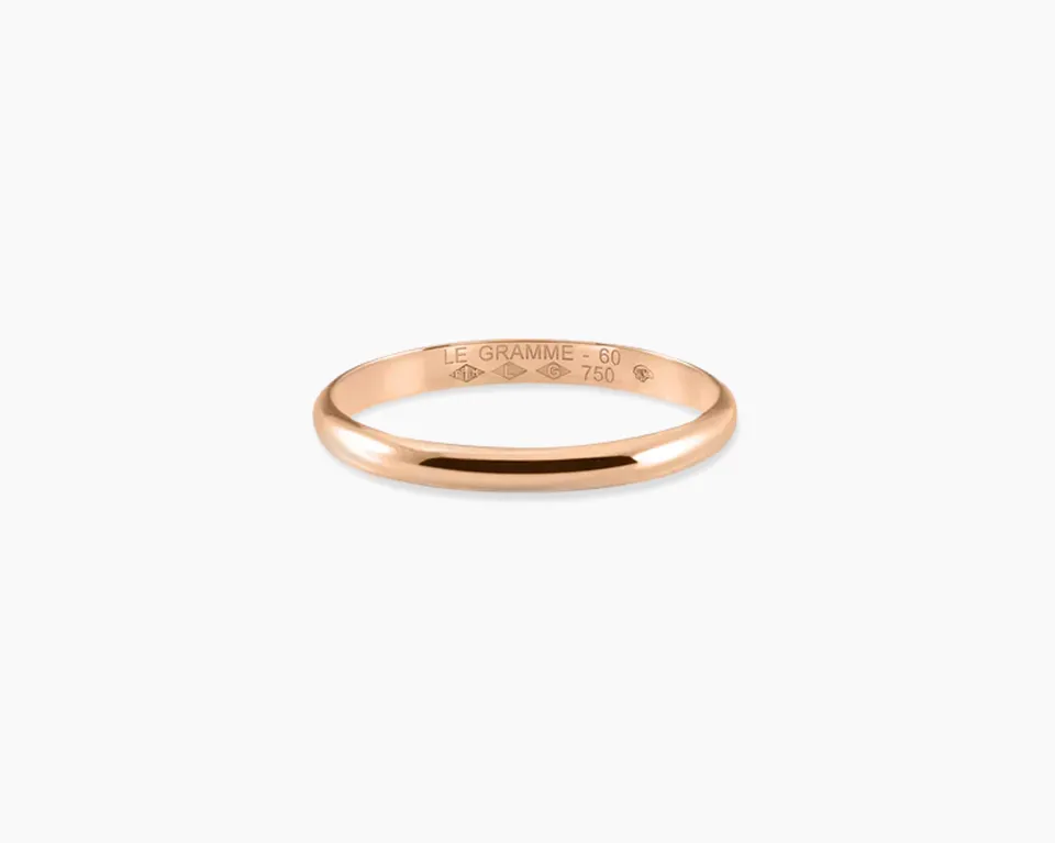 le-gramme-bague-demi-jonc-la-2g-or-rouge-750-poli image 1