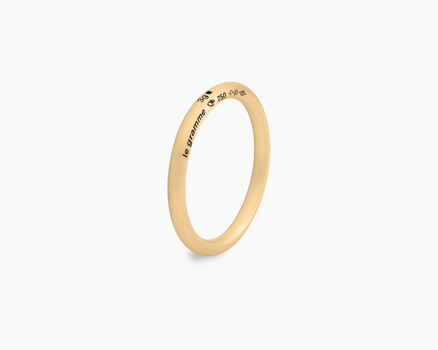 le-gramme-bague-jonc-la-3g-or-jaune-750-bross-fil-2-3mm image 2