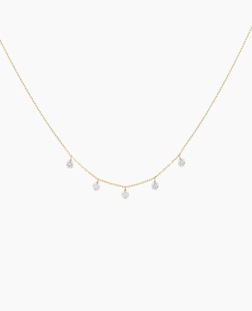 pers-e-paris-dana-collier-cinq-diamants-or-18-carats image 1