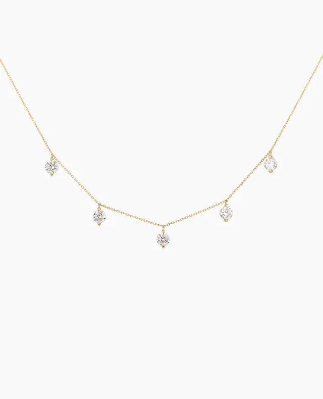 pers-e-paris-collier-bridal-cinq-diamants-collier-or-9-carats-diamants-de-labora image 1