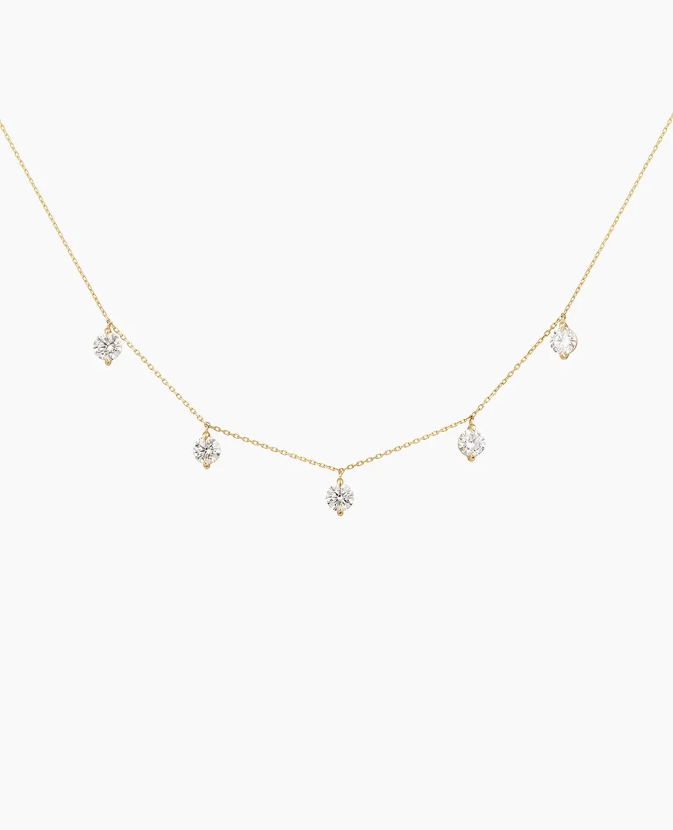 pers-e-paris-collier-bridal-cinq-diamants-collier-or-9-carats-diamants-de-labora image 1