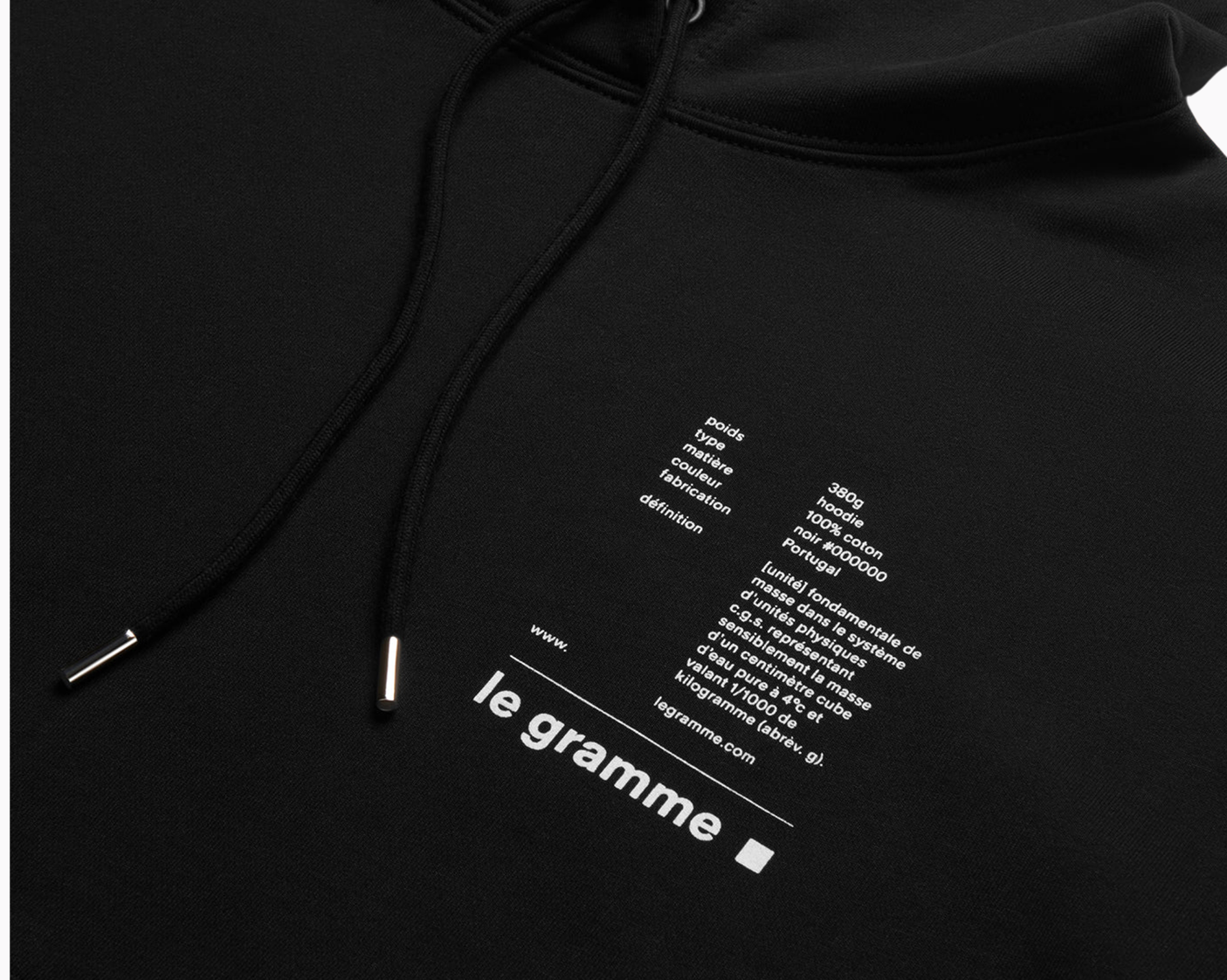 le-gramme-hoodie-noir-le-380g-coton-v-tement-pr-t-porter image 3