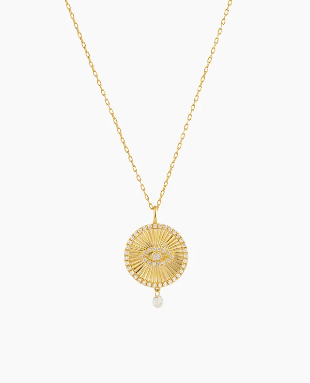 pers-e-paris-collier-talisman-porte-bonheur-il-or-18-carats-diamant image 1
