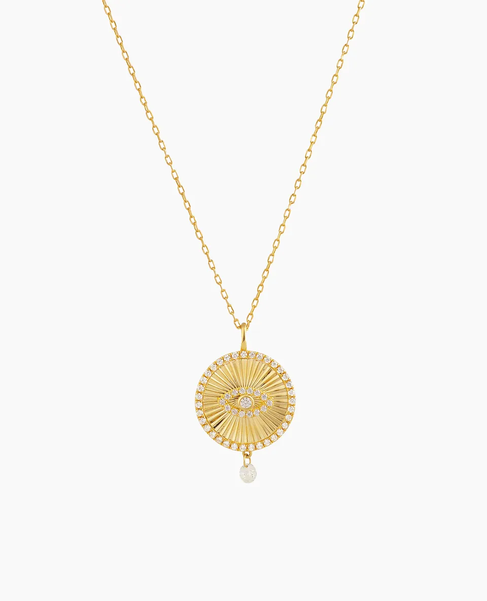 pers-e-paris-collier-talisman-porte-bonheur-il-or-18-carats-diamant image 1
