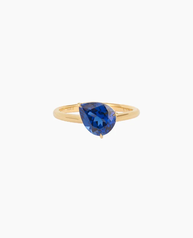 pers-e-paris-bague-iris-saphir-or-9-carats-saphir-laboratoire-1-carat image 1
