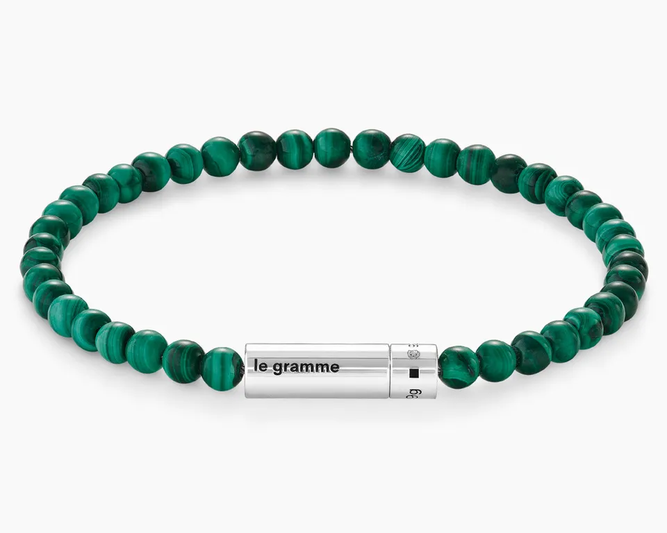 le-gramme-bracelet-beads-malachite-le-9g image 1