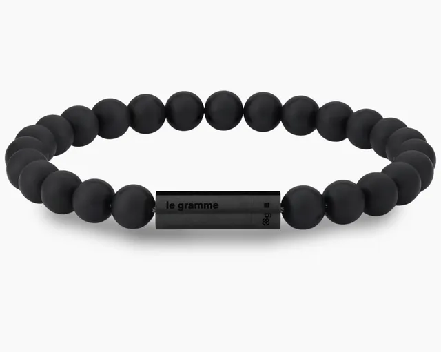 le-gramme-bracelet-beads-le-28g-c-ramique-noire-perles-7-mm image 1