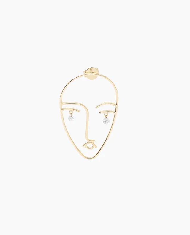 pers-e-paris-boucle-matisse-deux-diamants-or-18-carats-vendue-l-unit image 1