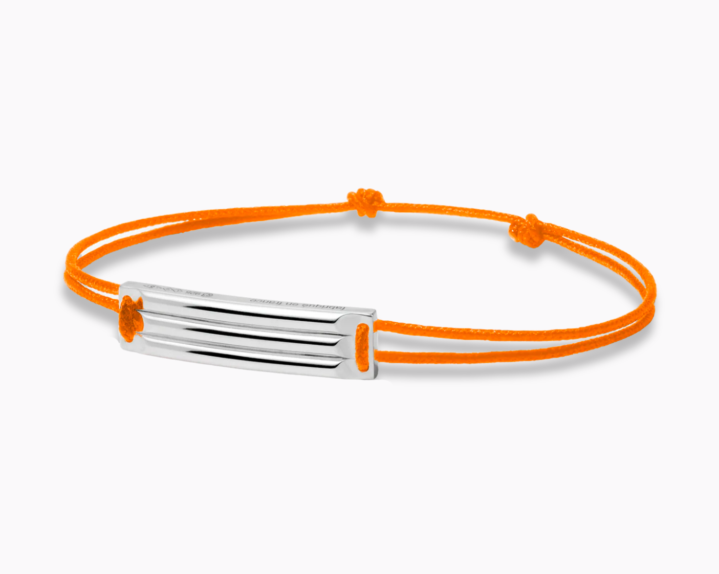 le-gramme-bracelet-cordon-orange-godronn-le-5g image 2
