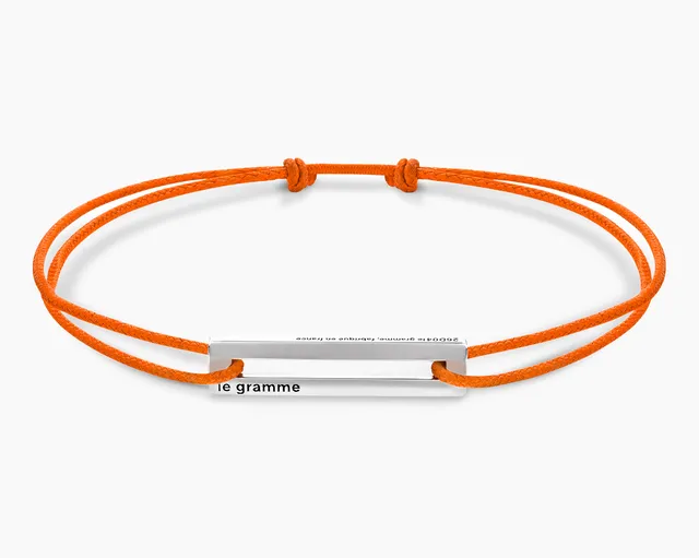 le-gramme-bracelet-cordon-orange-perfor-le-1-7g-argent-5-8mm image 1