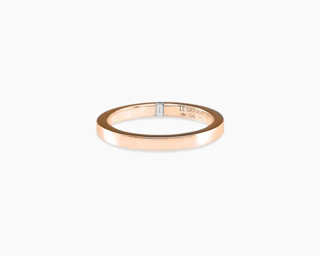 le-gramme-bague-ruban-2-mm-la-5g-sertie-diamant-alliance image 1