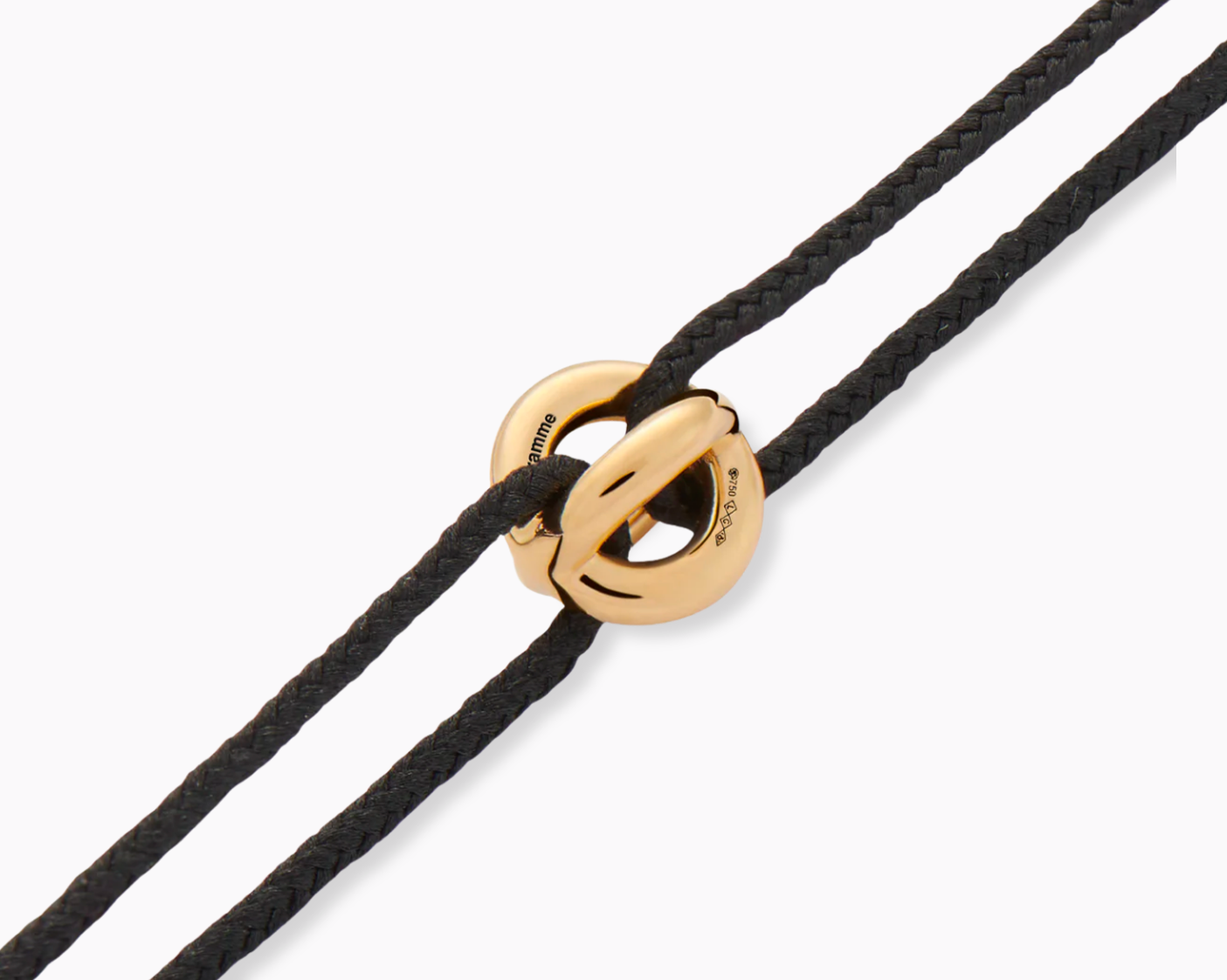 le-gramme-bracelet-cordon-entrelacs-noir-le-1g-or-jaune-750 image 3