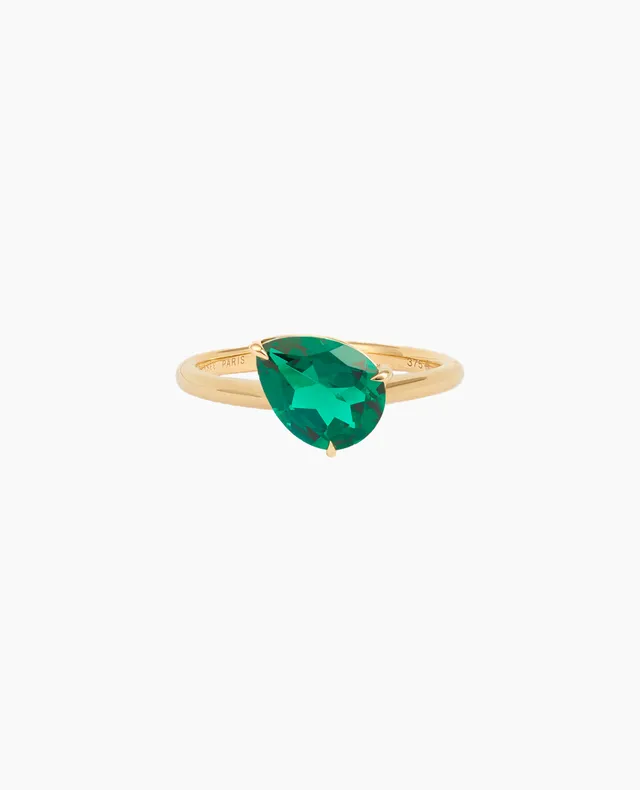 pers-e-paris-bague-iris-meraude-or-9-carats-meraude-laboratoire-1-carat image 1
