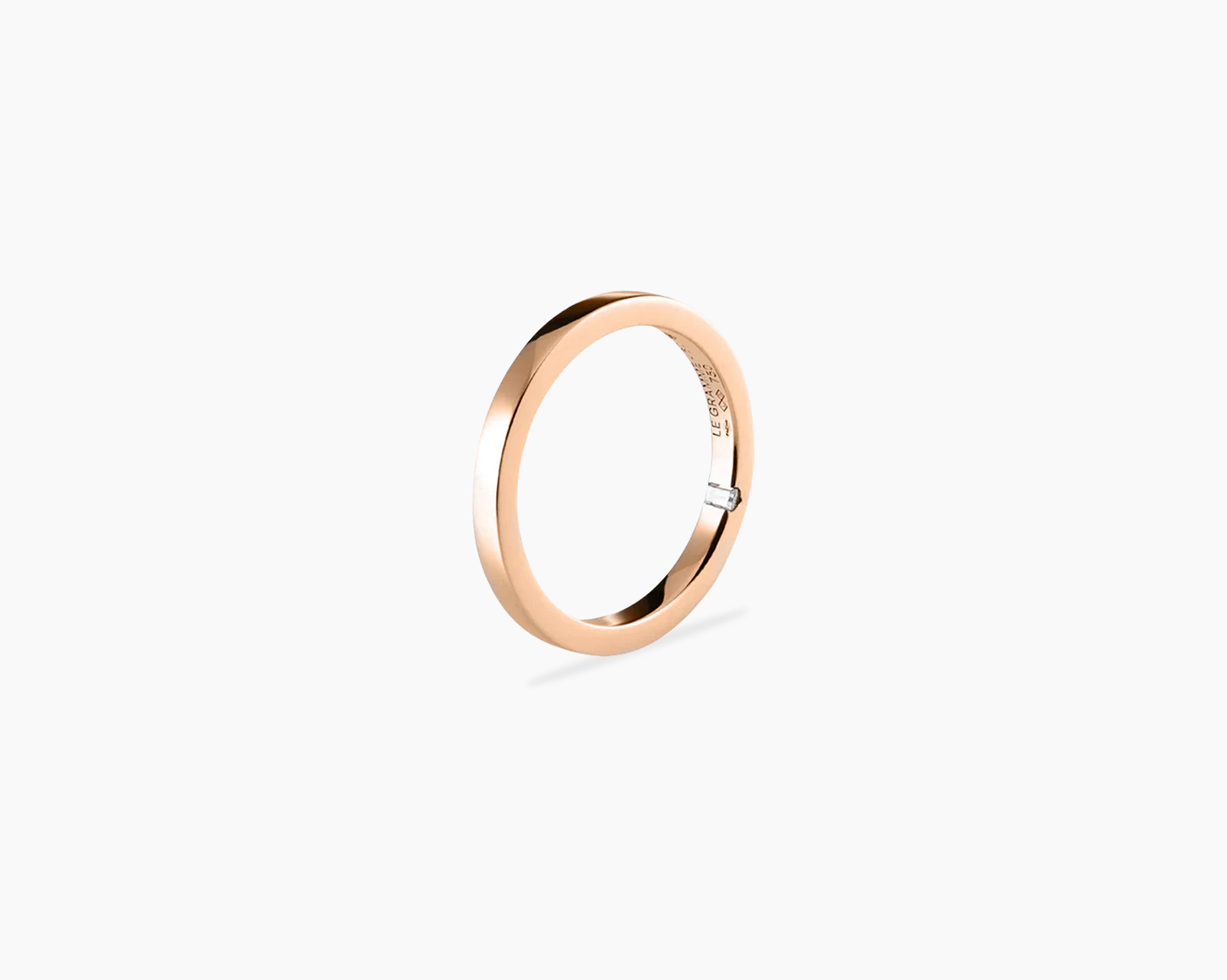 le-gramme-bague-ruban-2-mm-la-5g-sertie-diamant-alliance image 2
